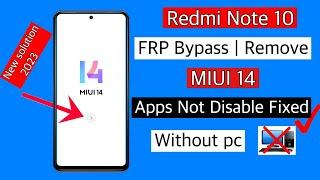 Redmi Note 10 Frp Bypass Miui 14/Unlock google account lock || note 10 remove google lock without pc