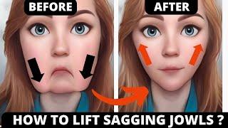  AGE 35+, 40+ | FACE LIFTING EXERCISES FOR JOWLS and SAGGY SKIN !| LAUGH LINES, LIFT SAGGY CHEEKS