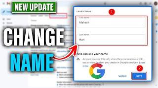 How To Change Google Account Name 2024 (PC or Laptop)