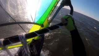 SXS Windsurfing - Patrick F Race Windsurf Board - Ezzy Cheetah Sail