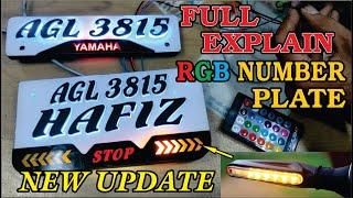 new rgb number plate runing indicator all bike