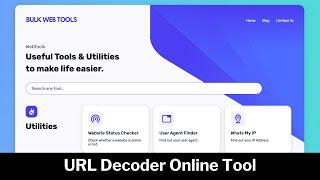 URL Decode Online Tool | bulkwebtools.io