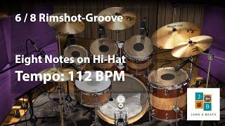 6/8 Straight Rimshot Groove 112 BPM