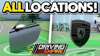 *ALL* Build a CAR *PORSCHE* EVENT LOCATIONS in Driving Empire!! | Porsche Event!! [PART ONE]