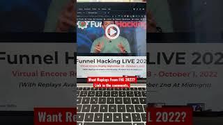 Funnel Hacking Live 2022 Replays  #shorts #clickfunnels #russellbrunson #clickfunnel