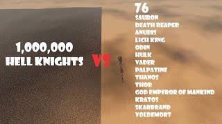 1,000,000 Hell Knights vs 76 Gods & Powerful Units |  Ultimate Epic Battle Simulator 2