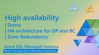 High availability for Azure SQL Managed Instance with a DEMO