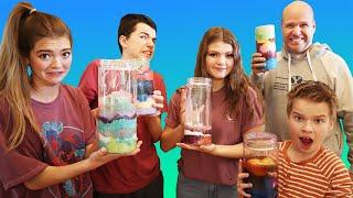 Mixing Our Slimes! Slime Smoothies! Loser Eats A Real Worm!