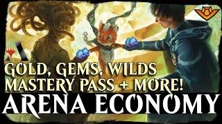 THE ARENA ECONOMY! Mastery Pass, Gems & Gold, Packs and Standard Rotation Explained Jay Villain MTG