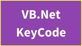 VB.Net KeyCode