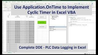 COM07. Use Excel VBA(Visual Basic) Cyclic Timer to Implement DDE - PLC Data Logging