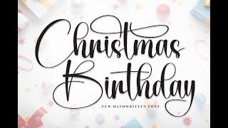 Christmas Birthday Font | Font | Free Font | Script Fonts | Font Bundle