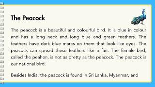 The Peacock | Write an essay on The Peacock | English Essay Writing | Class 5 to 7