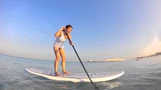 Learning how to Skim and Paddle Board at Jumeirah Open Beach