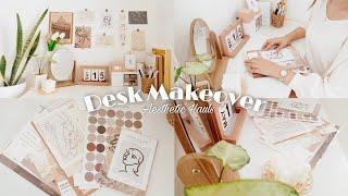 aesthetic desk makeover + shopee finds ️ Minimalist Vlog Decor~ #livingalonediaries