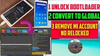 how to unlock bootloader/convert to global/remove mi account Redmi 6a no relock by unlock tool 2021