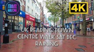 UK READING TOWN CENTRE WALKING TOUR SAT DEC RAINING