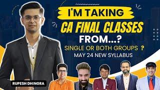 My CA Final Faculties || Honest Review || Most Affordable CA Final Classes New Syllabus