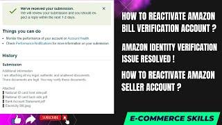 How To Reactivate Amazon Bill Verification Account | Amazon Identity Verification Issue ? Resolved !