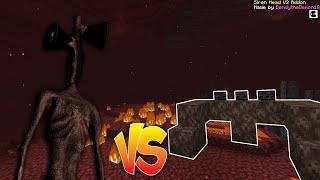 Siren head vs Soul Sand Golem in the nether in minecraft