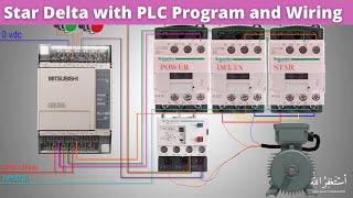 Star-Delta Starter PLC program and Wiring