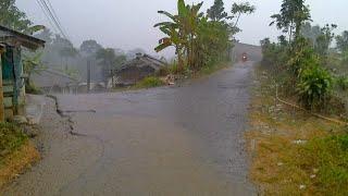 Heavy rain after a long dry season, Sukabumi, West Java, Indonesia