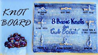 Knots | ️ HOW TO MAKE A DIY KNOT BOARD | ️ 8 BASIC KNOTS FOR SCOUTS | #cubscouts  #scouts