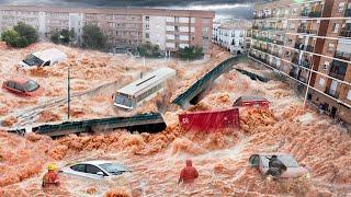 Spain is Paralyzed! Evacuation in Valencia, flooding washes away cars and roads in Benicarló