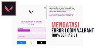 Cara mengatasi error login valorant dengan mudah