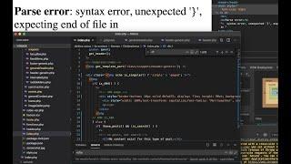 PHP HOW TO FIND: "Parse error: syntax error, unexpected end of file in..."