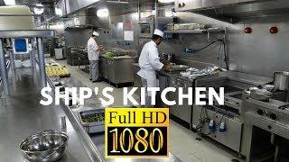 ship's kitchen | galley of a merchant navy ship | kitchen tour of a mega ship