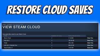 How To Restore Steam Cloud Saves on Windows