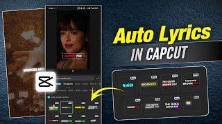 Capcut Auto Lyrics Tutorial | Generate Auto Lyrics In Capcut | Capcut Lyrics Video Editing