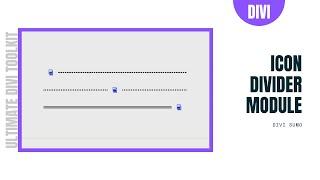 Icon Divider Module for Divi | Divi Sumo