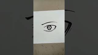 Drawing Realistic Sharingan (#shorts) - Anime Duck Art