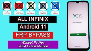 Infinix Android 11 Frp Bypass New Update Apps Not Working | Infinix X688b Google Account Bypass 2024
