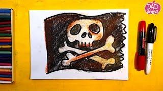 How to draw a pirate flag