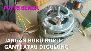 Cara mengatasi kabel putus semua pada dinamo spin tanpa gulung ulang