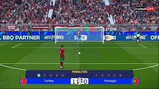 LIVE PENALTIES : PORTUGAL vs TURKIYE I UEFA EURO 2024 - MATCH LIVE TODAY | REALISTIC PES