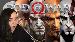 REACTION to a RECAP of God of War games before 2018!