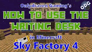 Minecraft - Sky Factory 4 - How to Use The Mystcraft Writing Table and Pages to Create Custom Worlds