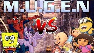 MUGEN Battle 260: Spiderman, Twilight Sparkle, SpongeBob vs Upin dan Ipin, Dora, Dave Minion