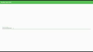 How to create Number Input Field in Flutter