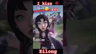 I kiss  kiss  you zilong #mobilelegends #maniacmoment #mlbb #maniac  #pubgmobile #funny