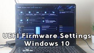 How to enter Bios/UEFI Firmware settings on Windows 10