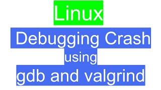 Debugging crash using gdb and valgrind