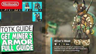 How To Get MINER'S ARMOR Set in Zelda: Tears of the Kingdom (Glow in the Dark)