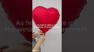 18 Inches Heart-Shaped Matte Foil Balloon- Let love fill your life