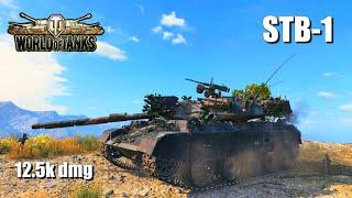 STB-1, Sad Defeat but 12.5K Damage, 9 Kills, Cliff - World of Tanks