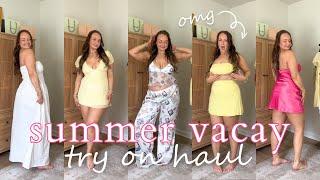 BEGINNING BOUTIQUE TRY ON HAUL | vacation, casual & night out outfits for US 8/10 midsize body types